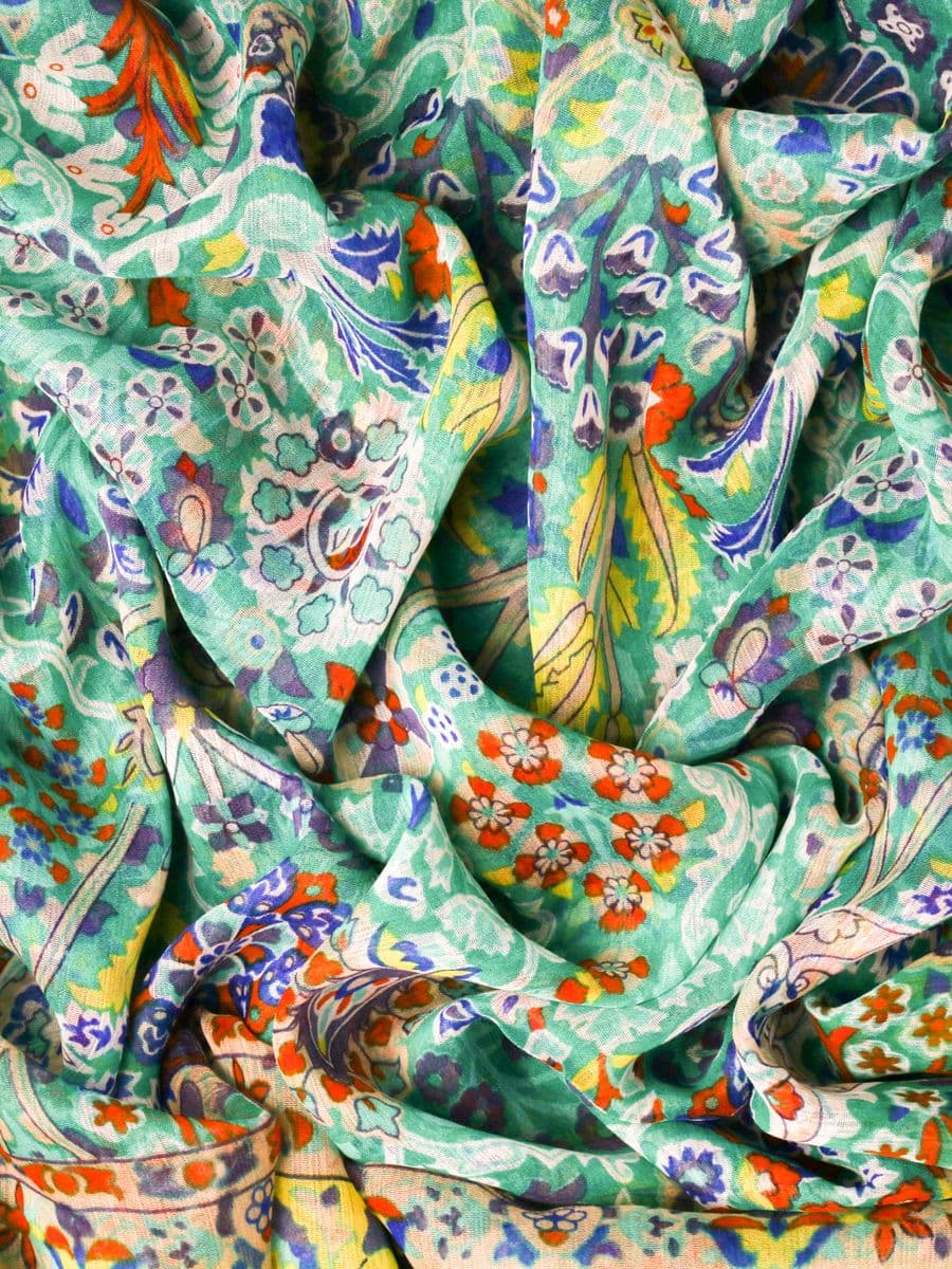 Pañuelo seda estampado Iris